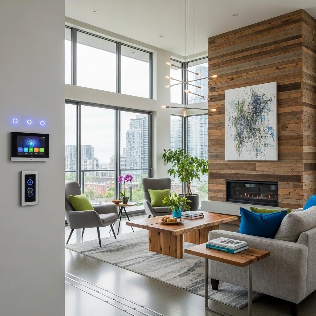 Modern Toronto home interior highlighting open-concept design and eco-friendly materials