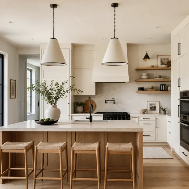 warm white natural oak kitchen palette 1914