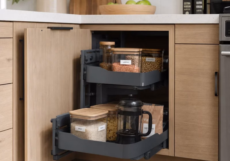 blind corner cabinet solutions at a glance pull out organizer 1874