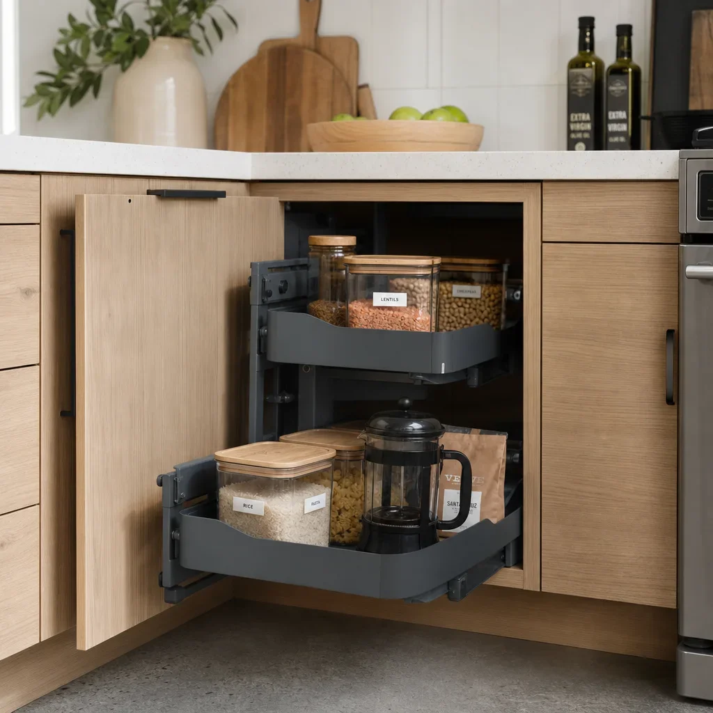 blind corner cabinet solutions at a glance pull out organizer 1874