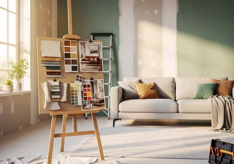 living room renovation scene with construction tools and design elements 40900b42 2462 40ac be54 637db77b4dc8