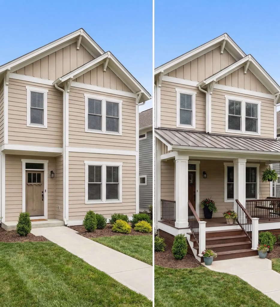 Front porch built by True Form Construction