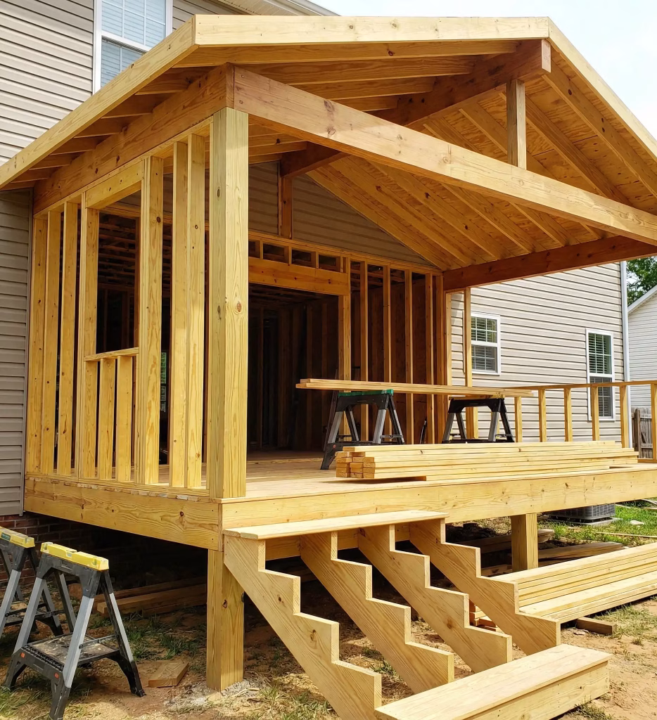 Front porch built by True Form Construction