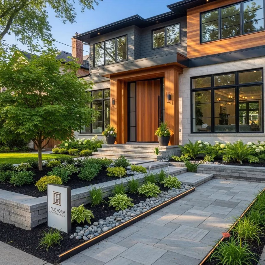 Renovated home exterior in Toronto