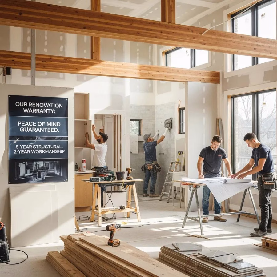 toronto home renovation with contractors working highlighting the importance of warranties 01c7c567 7814 41d6 9f8d 03b7317c9871